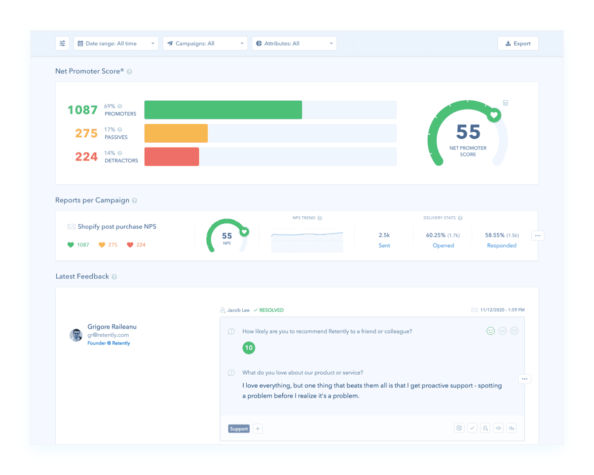 Track and improve customer satisfaction