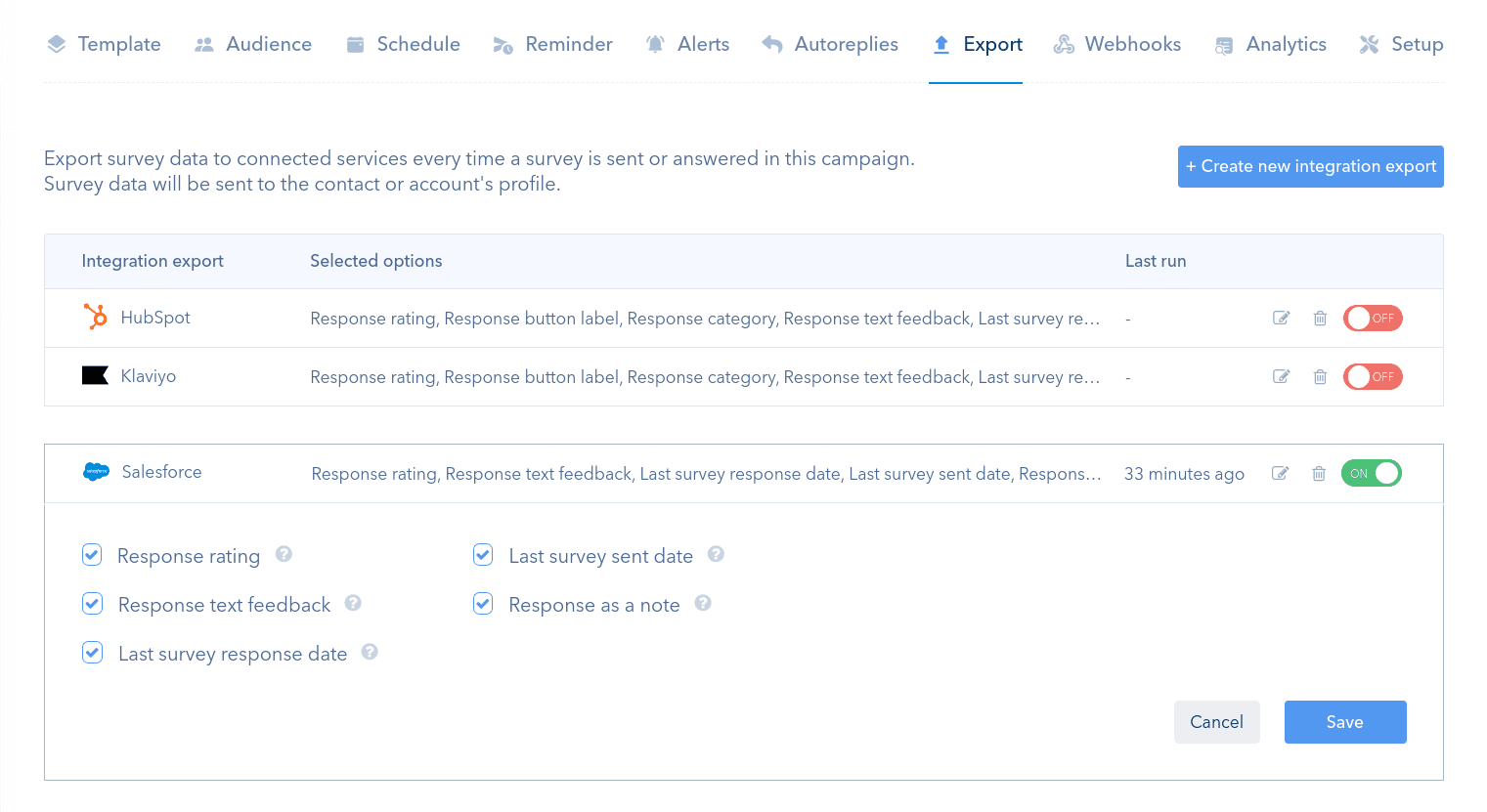 Exporting Retently survey responses back to Salesforce