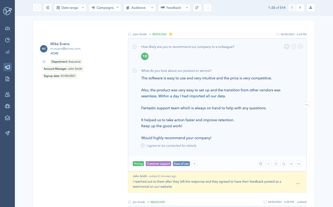 Analyze Feedback Analyze Feedback