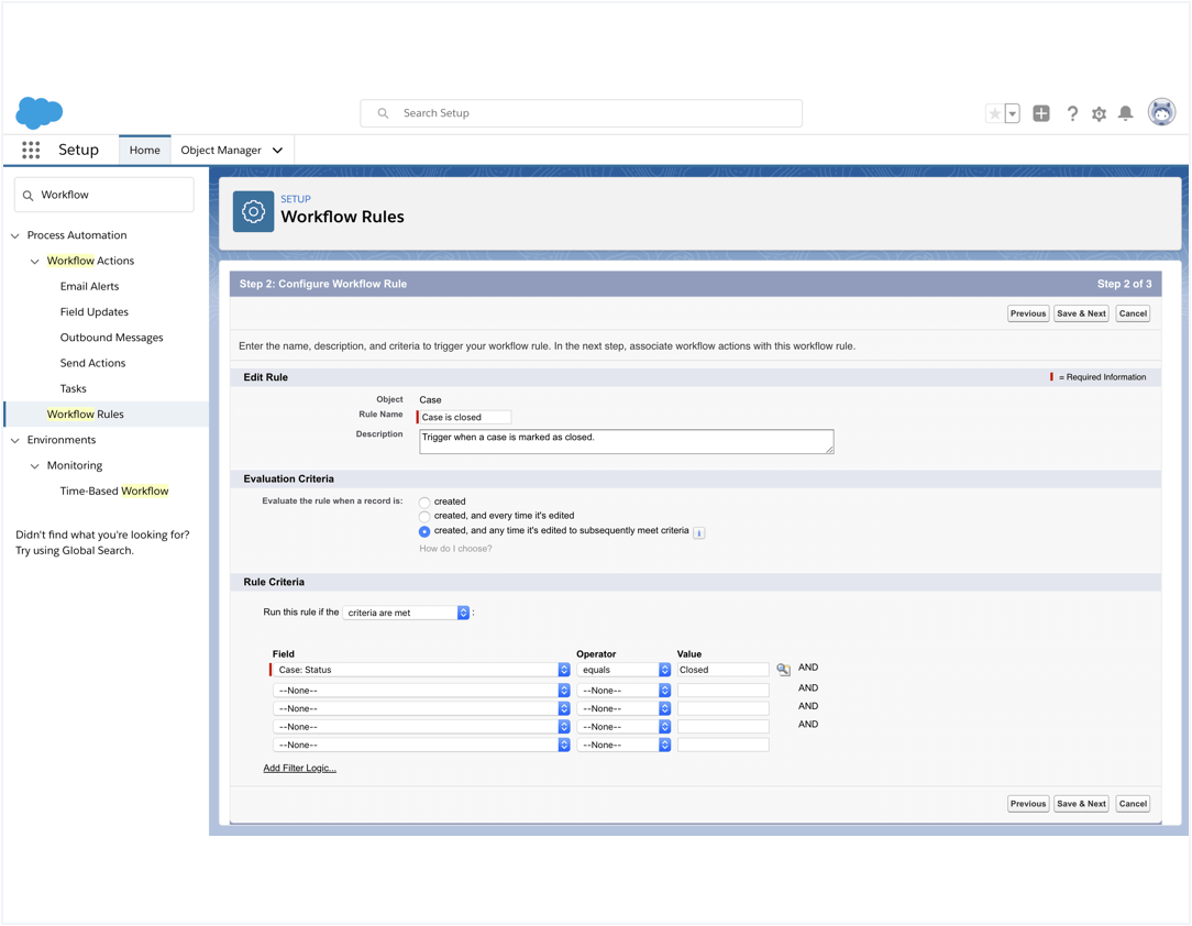 Send customer surveys triggered by Salesforce events