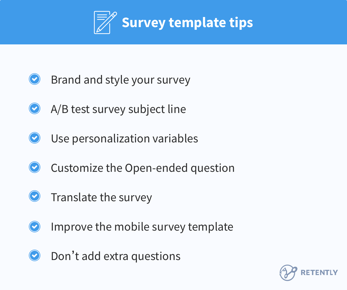 Survey template tips
