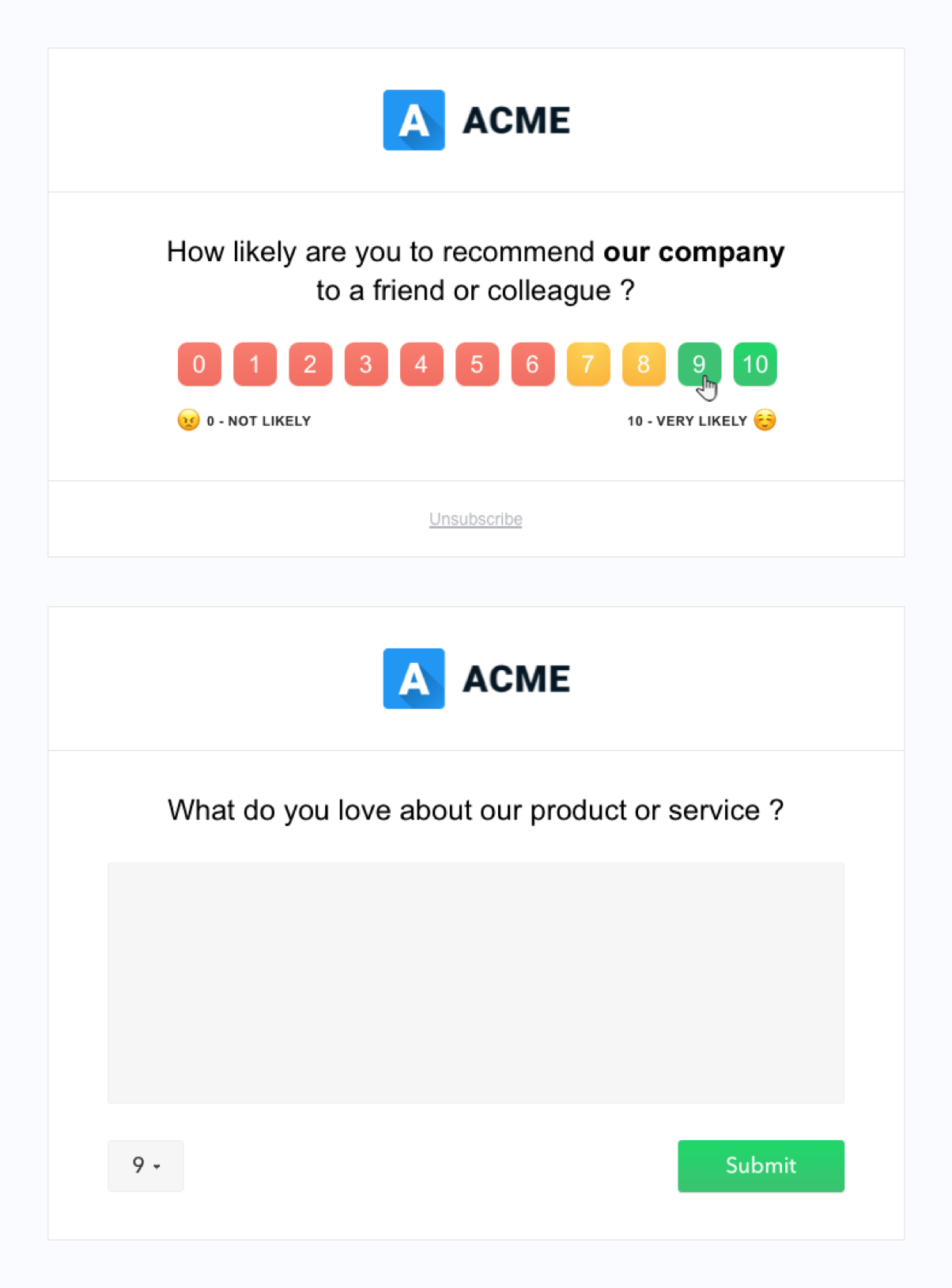 Net Promoter Score survey template