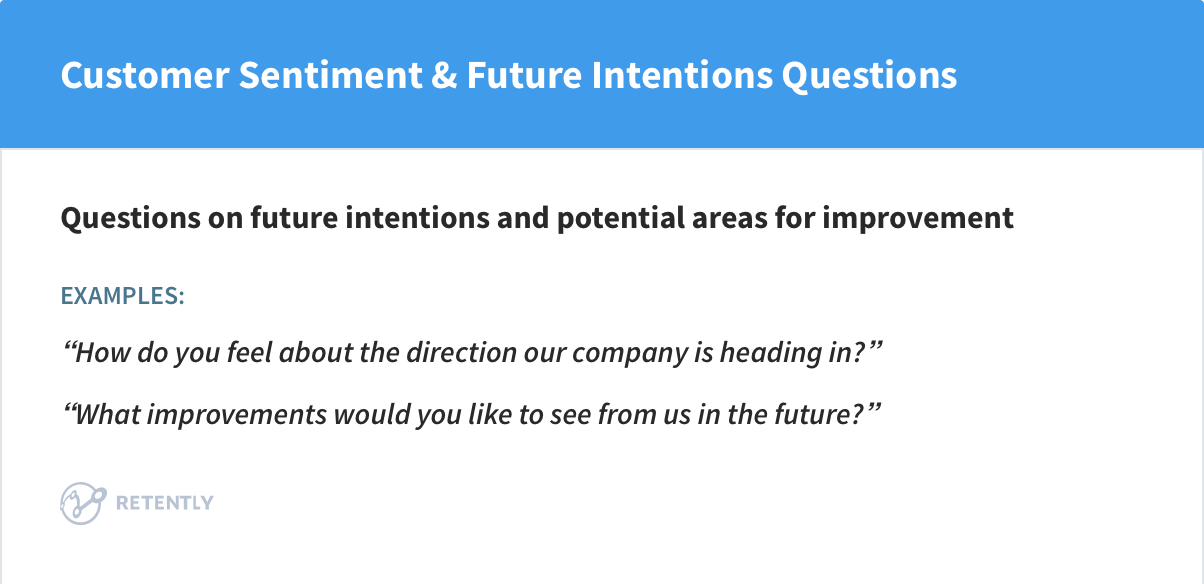 Customer Sentiment & Future Intentions Questions