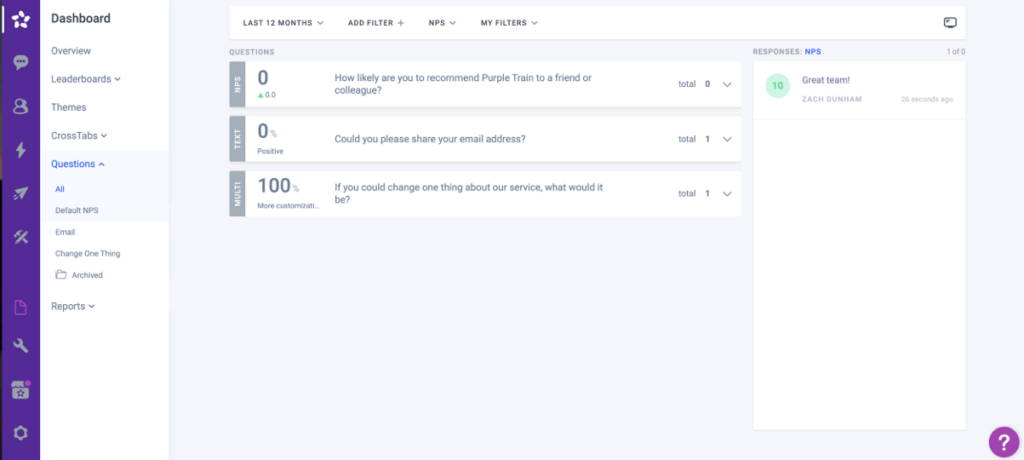 AskNicely Dashboard AskNicely Dashboard