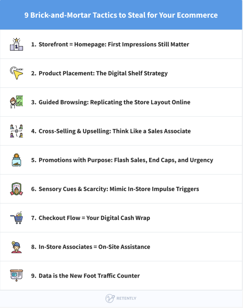 9 Brick-and-Mortar Tactics to Steal for Your Ecommerce 9 Brick-and-Mortar Tactics to Steal for Your Ecommerce