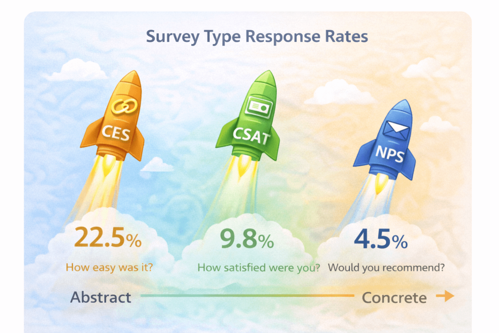Response Rates by Survey Type - 2025 Retently Data Response Rates by Survey Type - 2025 Retently Data