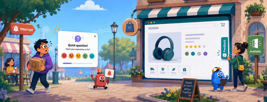 Feedback Button vs Popup Survey: When to Interrupt and When to Just Be Available