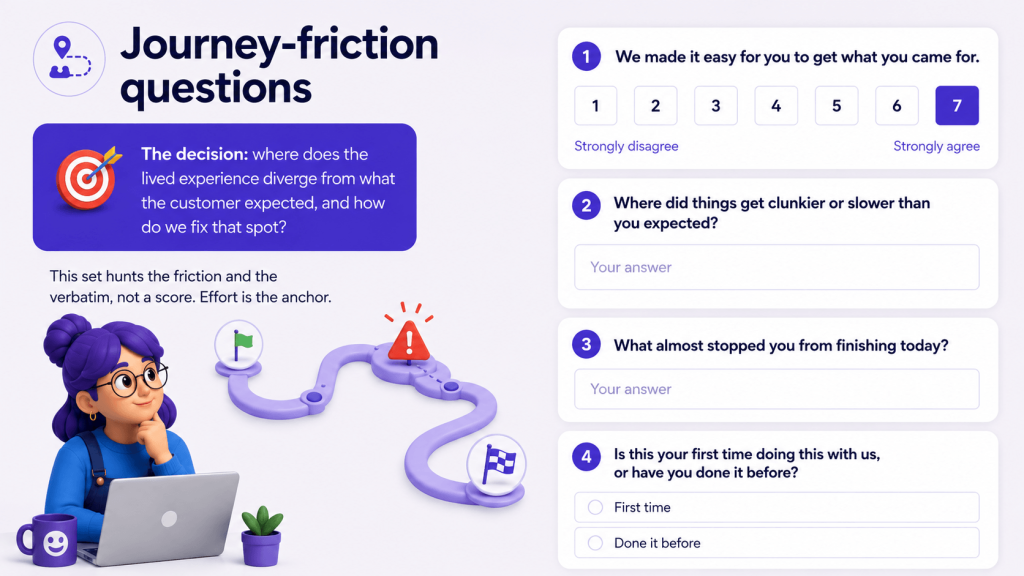 Journey-friction questions Journey-friction questions