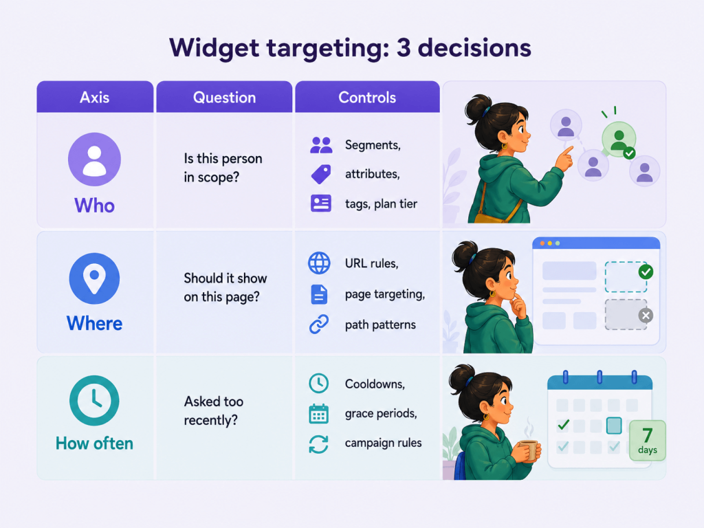 Widget Targeting: 3 Decisions Widget Targeting: 3 Decisions