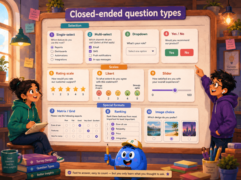 Closed-ended question types