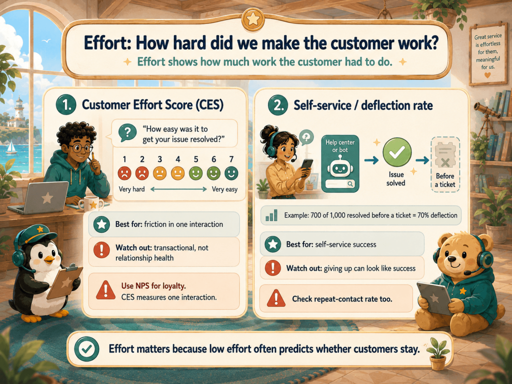 Effort: How hard did we make the customer work? Effort: How hard did we make the customer work?