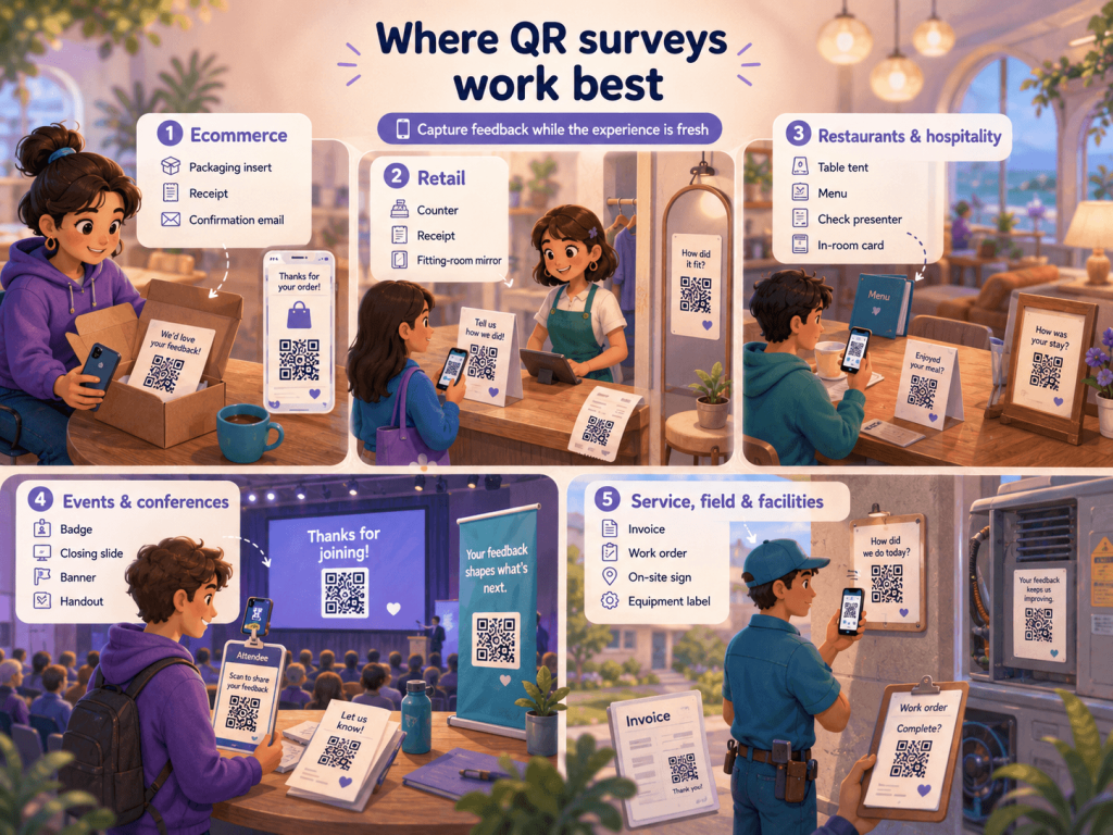 Where QR Surveys Work Best