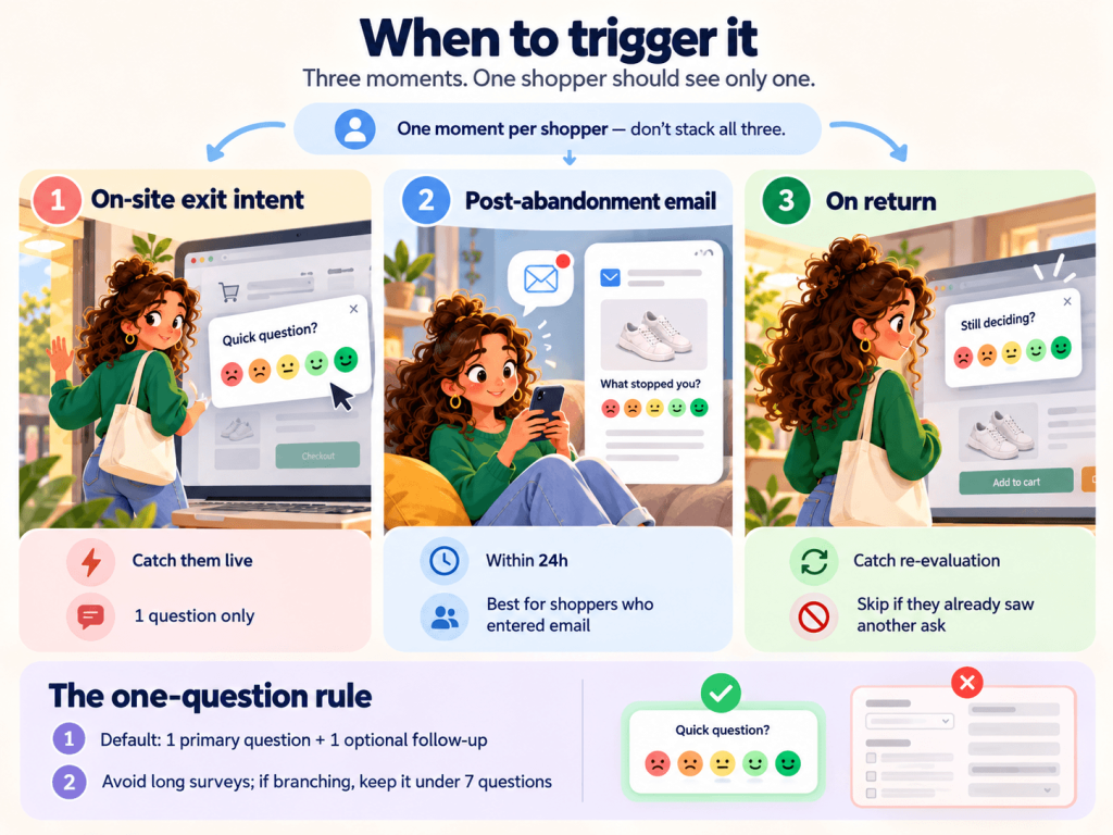 Cart Abandonment Surveys: When to Trigger It